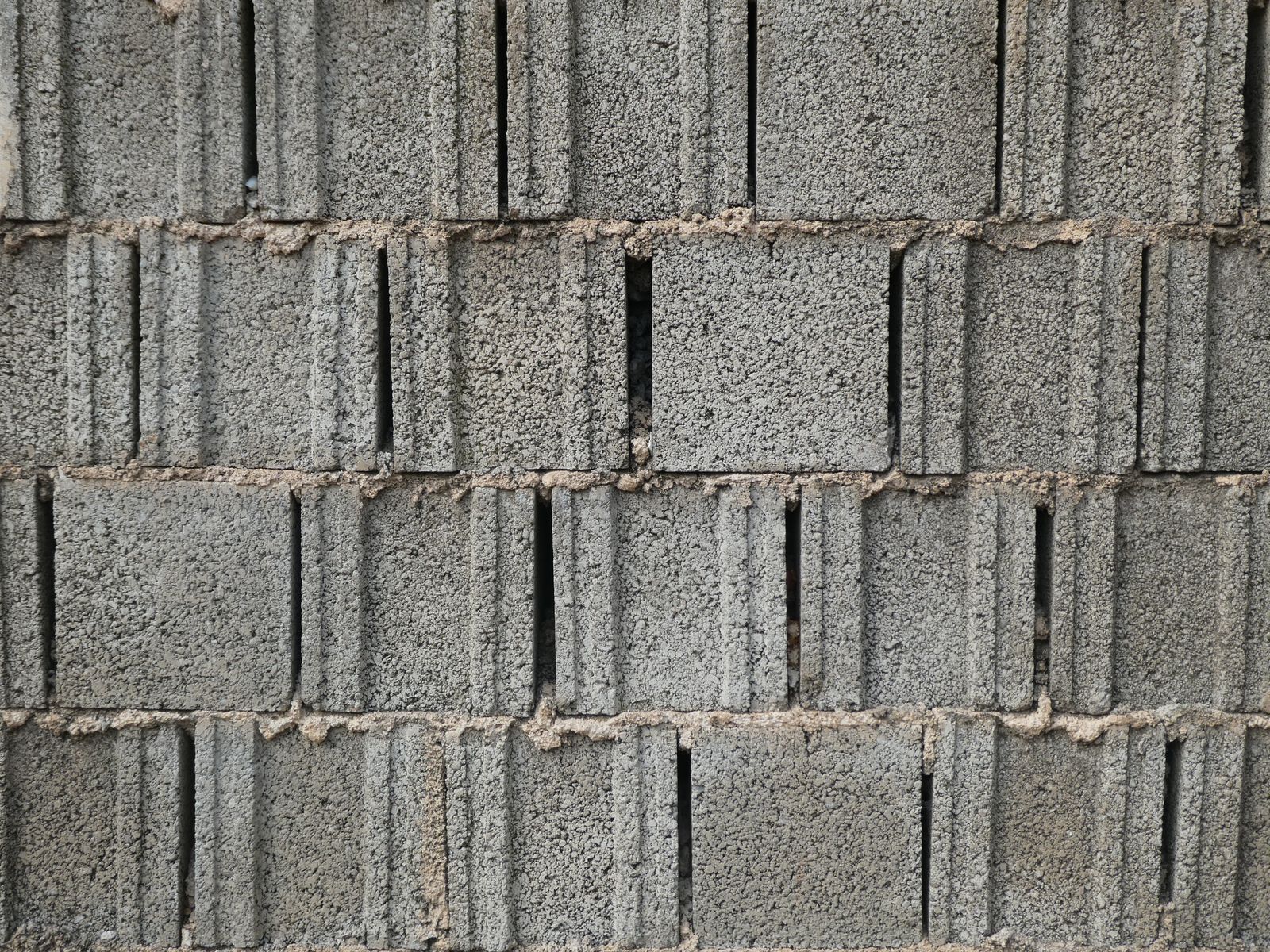 Concrete block wall